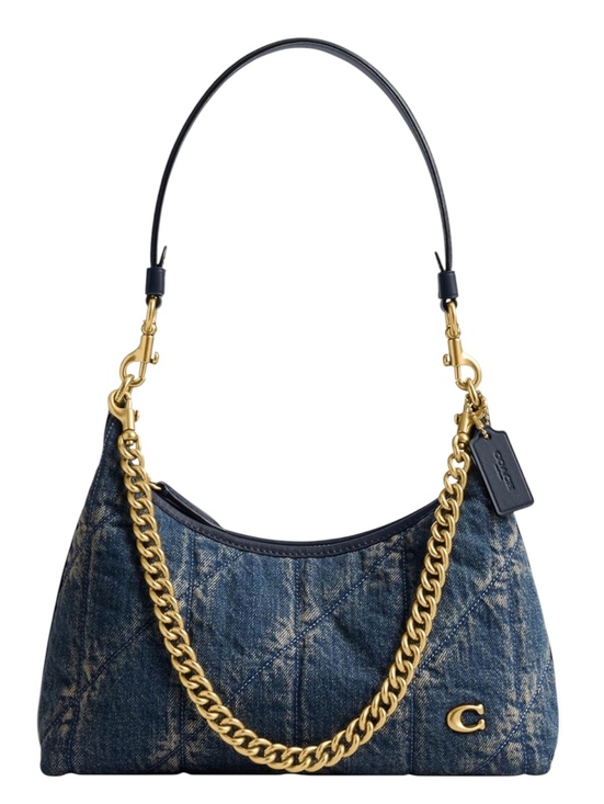 Coach Handbags - Coach Juliet Denim Shoulder Bag 25 Gold Hardware New with Tags